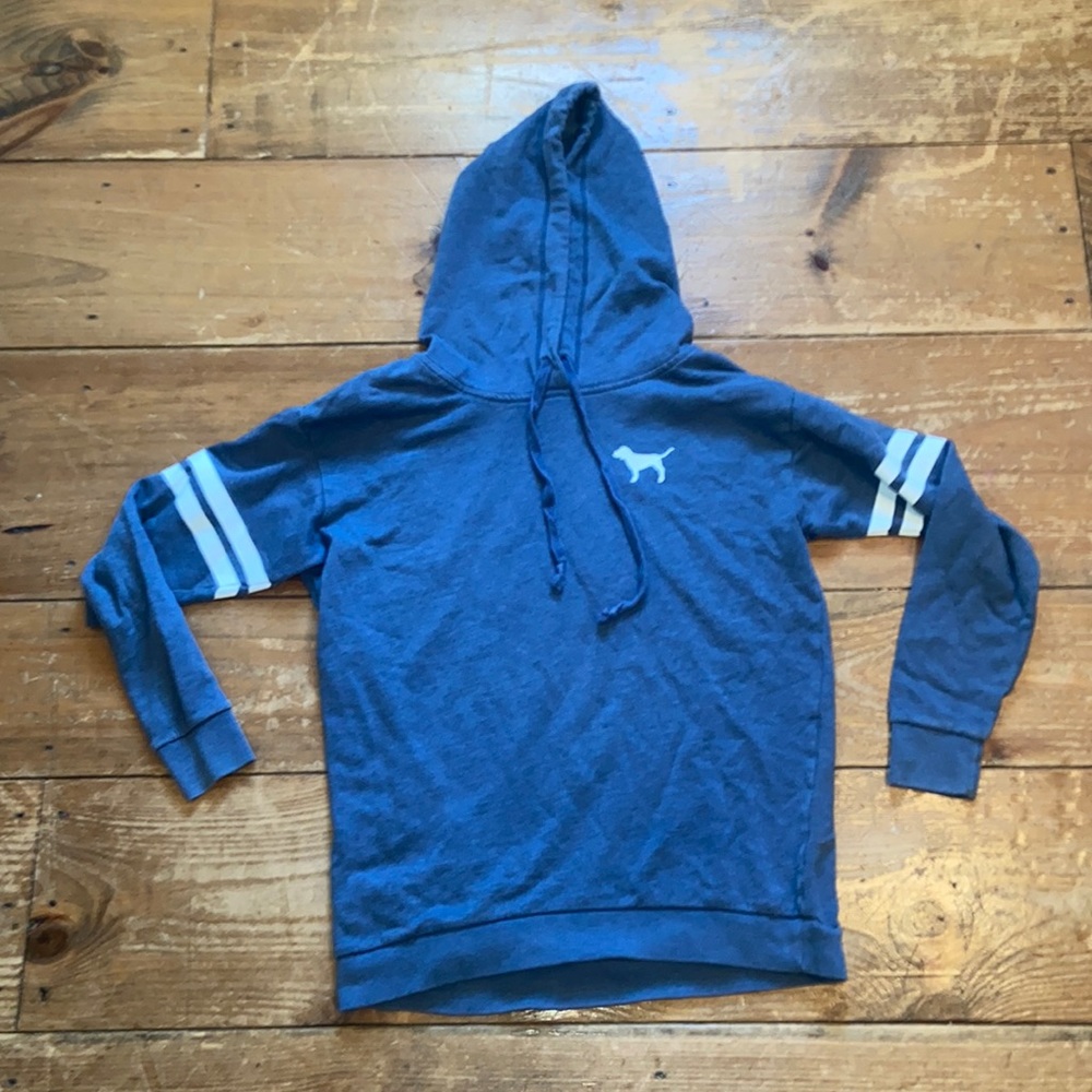 PINK - blue hoodie (XS)